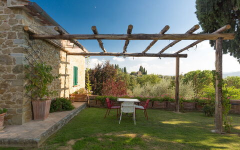 Villa Poggiospinoso: Eigentum, Pergola, Garten, Hinterhof, Gebäude, Haus, Grundeigentum, Garten, Estate, Gras