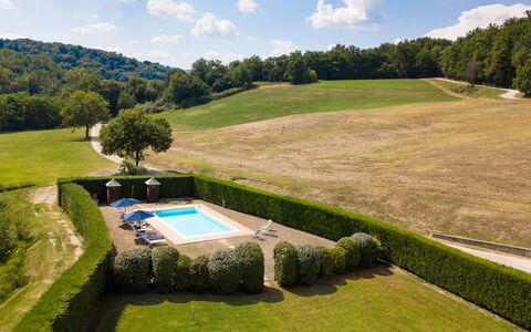 Villa Rossa: Gras, Pflanze, Garten, Grundstueck, Strauch, Rasen, Kumulus, Hecke, Garten, Schwimmbad