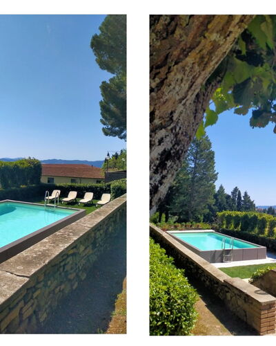 Villa Sorbaiano: Wasser, Himmel, Pflanze, Eigentum, Gebäude, Schwimmbad, Natürliche Landschaft, Azurblau, Rechteck, Tabelle