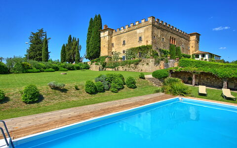 Villa Paneretta: Wasser, Pflanze, Himmel, Eigentum, Gebäude, Grün, Natur, Blau, Azurblau, Schwimmbad