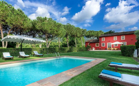 Villa Guamo: Wolke, Pflanze, Wasser, Eigentum, Gebäude, Himmel, Schwimmbad, Baum, Azurblau, Außenbank