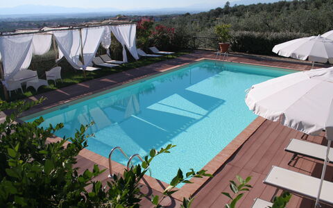 Il Fienile Holiday Home: Wasser, Pflanze, Himmel, Schwimmbad, Gebäude, Azurblau, Schatten, Gartenmöbel, Gewässer, Baum