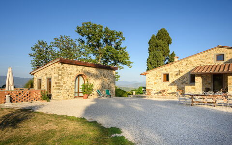 Villa Campestri: Himmel, Pflanze, Gebäude, Baum, Grundstueck, Strassenbelag, Fenster, Natürliche Landschaft, Wohngebiet, Gras
