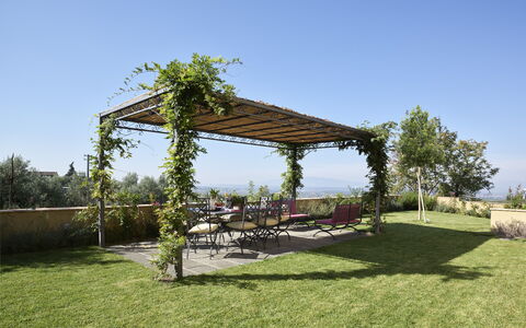 Casa Lionardo: Grundstueck, Garten, Schatten, Gartenmöbel, Ground, Pergola, Outdoor Struktur, Landscaping, Blumentopf