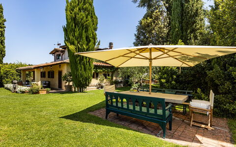 Podere La Torre: Pflanze, Tabelle, Himmel, Möbel, Baum, Außenbank, Schatten, Gartenmöbel, Tisch Im Freien, Grundstueck