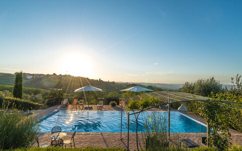 Villa i Colli: Wasser, Himmel, Pflanze, Schwimmbad, Azurblau, Baum, Natürliche Landschaft, Gewässer, Schatten, Freizeit