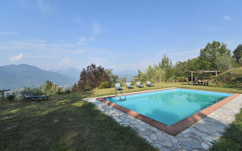 Villa Antelminelli: Himmel, Wasser, Wolke, Pflanze, Schwimmbad, Baum, Grundstueck, Gras, Schatten, Natürliche Landschaft