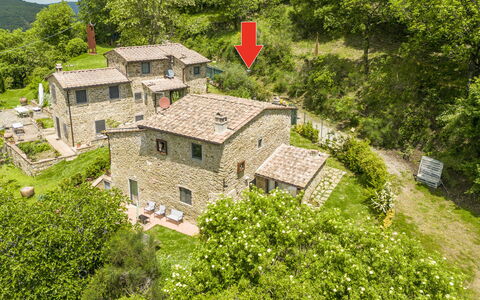 Casa Bosco D'arte Holiday Home , Greve In Chianti,: Gebäude, Pflanze, Grün, Baum, Natürliche Landschaft, Grundstueck, Haus, Fenster, Gras, Ground