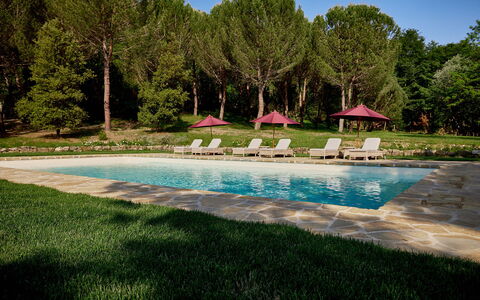 Villa Dell'abate: Wasser, Pflanze, Eigentum, Himmel, Natürliche Landschaft, Schwimmbad, Baum, Freizeit, Gras, Landschaft