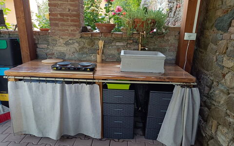 Locanda Di Alberi Without Kitchen: Holz, Küche, Countertop, Holzbeize, Küchengerät, Spüle, Zimmerpflanze, Armatur, Herd, Haushaltsgerät