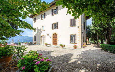 Villa Badiuzza: Pflanze, Blume, Gebäude, Eigentum, Fenster, Himmel, Baum, Blumentopf, Haus, Tür