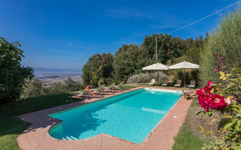 Villa Belvedere: Wasser, Pflanze, Eigentum, Himmel, Schwimmbad, Azurblau, Blume, Regenschirm, Baum, Stuhl