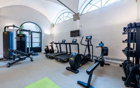 Torretta Penthouse: Trainingsgerät, Gebäude, Fitnessstudio, Trainingsgeräte, Interior Design, Stationäres Fahrrad