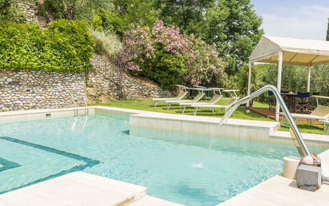 Villa Montegattoli, Pool, Landscape, Wifi, Ac: Wasser, Pflanze, Eigentum, Schwimmbad, Gartenmöbel, Baum, Schatten, Gras, Freizeit, Verbundwerkstoff