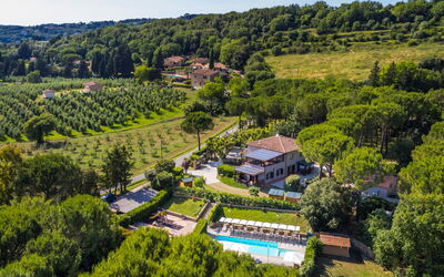 Casale Marittimo 200: Wasser, Himmel, Wolke, Pflanze, Schwimmbad, Baum, Schatten, Verbundwerkstoff, Gras, Landschaft