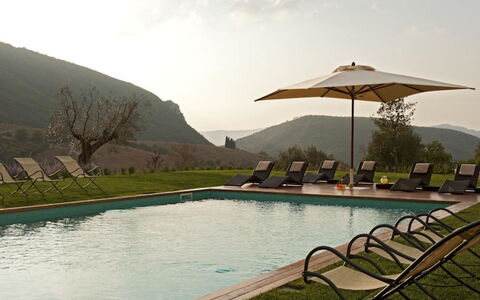 Villa del Cammino: Gartenmöbel, Möbel, Eco Hotel, Resort, Senke, Schwimmbad, Bauernhaus, Hotel, Tisch Im Freien, Sonnenliege