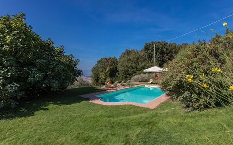 Villa Belvedere: Schwimmbad, Hügel, Landschaft, Strauch, Garten, Eco Hotel, Landscaping, Resort, Estate, Bauernhaus