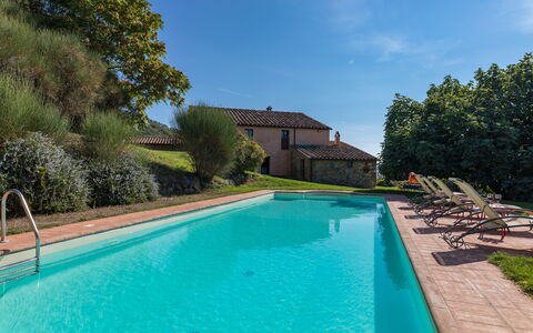Villa Belvedere: Blau, Schwimmbad, Hazienda, Villa, Bauernhaus, Water Feature