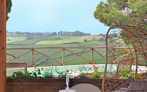 Capanna al Lago, Chianti Heritage with Vineyards V: Möbel, Gartenmöbel, Stuhl, Outdoor Struktur, Eco Hotel, Resort, Linens, Balkon, Hotel, Zimmerpflanze
