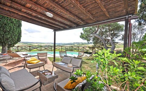 Capanna al Lago, Chianti Heritage with Vineyards V: Möbel, Gartenmöbel, Stuhl, Schatten, Resort, Garten, Hinterhof, Eco Hotel, Terrasse, Outdoor Struktur