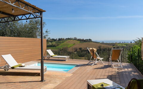 Casa Meletta: Schwimmbad, Gartenmöbel, Möbel, Sonnenliege, Resort, Verbundwerkstoff, Eco Hotel, Schatten, Deck, Stuhl