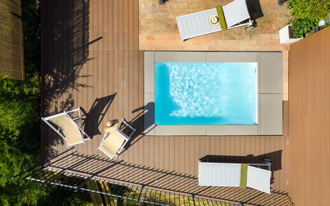 Casa Meletta: Schwimmbad, Gartenmöbel, Eco Hotel, Schatten, Freizeit, Holzbeize, Resort, Deck, Design, Hartholz