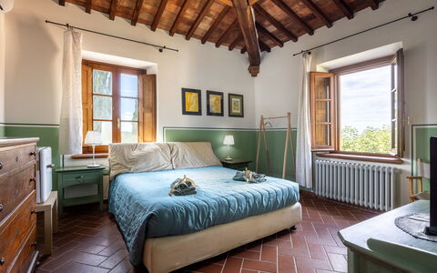 Maria Gabriella Holiday Home In Monticchiello: Wand, Möbel, Interior Design, Schlafzimmer, Decke, Flooring, Zuhause, Zimmer, Bett, Fussboden