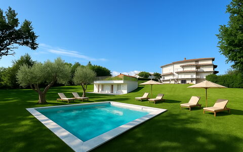Villa al Glicine Proprietà: Schwimmbad, Garten, Grundstueck, Rasen, Resort, Schatten, Estate, Landscaping, Garten, Bauernhaus