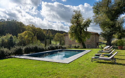 La Morella: Schwimmbad, Garten, Estate, Hinterhof, Gartenmöbel, Landscaping, Rasen, Garten, Bauernhaus, Hazienda