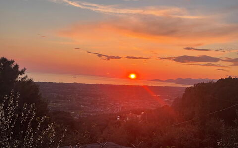 Villa Il Giardino: Himmel, Sonne, Afterglow, Daytime, Natur, Horizont, Sonnenuntergang, Orange, Dämmerung, Ast