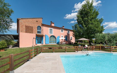 Agriturismo le Due Querce: Estate, Gartenmöbel, Hazienda, Villa, Bauernhaus, Garten, Schatten, Hinterhof, Landscaping, Schwimmbad