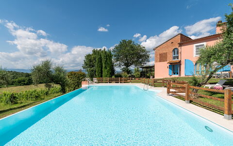 Agriturismo le Due Querce: Estate, Schwimmbad, Hazienda, Garten, Villa, Gartenmöbel, Bauernhaus, Zaun, Hinterhof, Villa