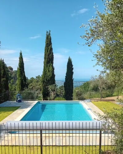 Villa Il Torrazzo, Vista Mare, Massarosa: Schwimmbad, Blau, Schatten, Estate, Garten, Resort, Hazienda, Hinterhof, Landscaping, Villa