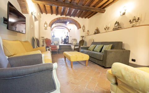 Villa Grevigiana: Möbel, Interior Design, Wand, Flooring, Couch, Holz, Fussboden, Zimmer, Decke, Wohnzimmer
