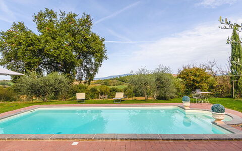 Villa dei Fiori: Schwimmbad, Garten, Water Feature, Estate, Hazienda, Resort, Eco Hotel, Bauernhaus, Villa, Schatten