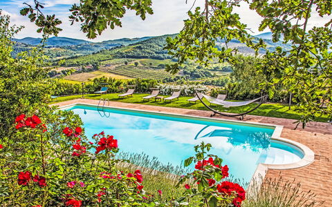 Agriturismo Belvedere delle Crete: Garten, Bauernhaus, Hazienda, Villa, Schwimmbad, Hinterhof, Eco Hotel, Plantage