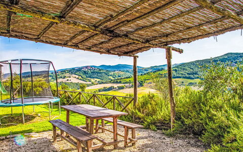 Agriturismo Belvedere delle Crete: Bergforms, Hügel, Hochland, Landschaft, Bergstation, Ländliches Gebiet, Gebirge, Senke, Grat, Zaun