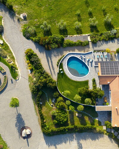Villa Ombrone: Landschaft, Urban Design, Garten, Schwimmbad, Vogelperspektive, Landscaping, Estate, Rasen, Design, Park