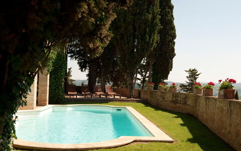 Castello di Cabbiavoli: Die Architektur, Schwimmbad, Design, Hazienda, Schatten