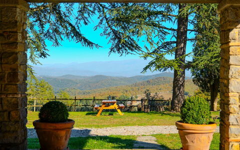Villa la Guardiola: Natürliche Landschaft, Hügel, Landschaft, Sommer, Frühling, Gebirge, Sonnenlicht, Bergstation, Senke, Garten
