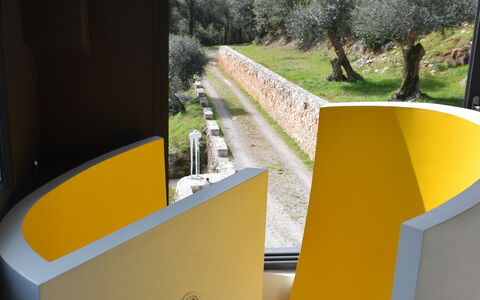 Villetta Farfallina: Gelb, Die Architektur, Design, Materialeigenschaft, Baum, Haus, Landschaft, Interior Design