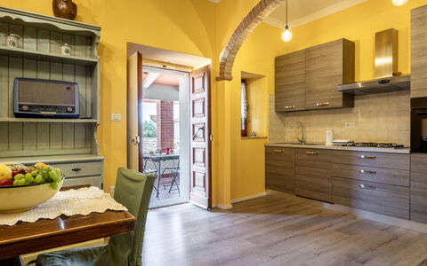 Il Cipresso, Casa dei Nonni, Cortona: Möbel, Interior Design, Flooring, Holz, Küche, Fussboden, Countertop, Decke, Küchengerät, Cabinetry