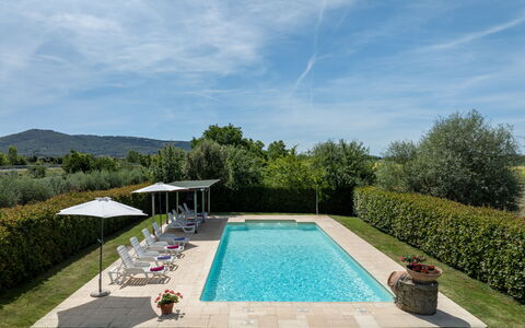 Il Cipresso, Casa Lucia, Cortona: Schwimmbad, Garten, Resort, Verbundwerkstoff, Gartenmöbel, Landscaping, Schatten, Estate, Hazienda, Eco Hotel