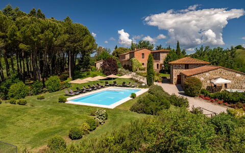 Podere Bellaria 18+2: Garten, Landscaping, Villa, Bauernhaus