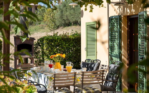 Casa da Sogno 12: Möbel, Gartenmöbel, Grün, Stuhl, Tabelle, Tisch Im Freien, Garten, Küche & Esszimmer Tisch, Schatten