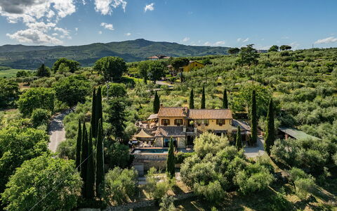 Colle Calzolaro 8: Strauch, Landschaft, Estate, Landscaping, Chaparral, Bergdorf, Villa