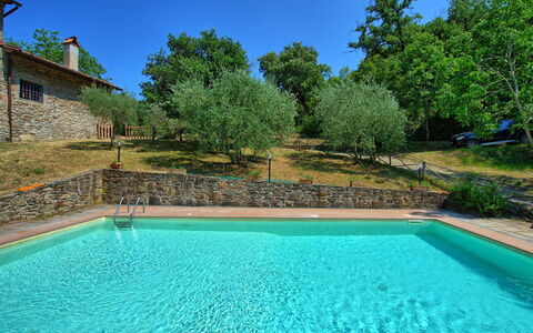 Poggio Conca: Schwimmbad, Eigentum, Estate, Grundeigentum, Haus, Freizeit, Wasser, Gras, Gebäude, Hinterhof