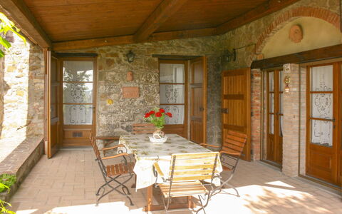 Country House Il Galleto: Haus, Strauch, Ländliches Gebiet, Hütte, Estate, Dorf, Bauernhaus, Garten, Landscaping