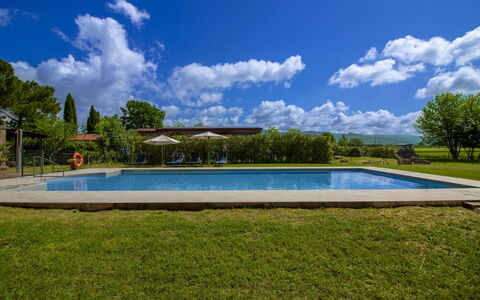 Villa Cantagallo: Schwimmbad, Estate, Garten, Freizeit, Gartenmöbel, Hazienda, Rasen, Villa, Garten, Landscaping