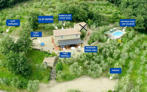 Agriturismo Ca di Vestro: Haus, Strauch, Ländliches Gebiet, Hütte, Estate, Dorf, Bauernhaus, Garten, Landscaping
